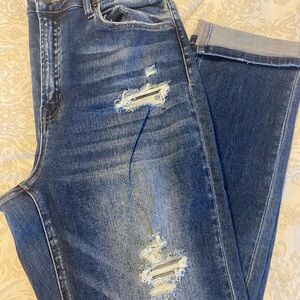 NWT Zenana crop high rise boyfriend jeans